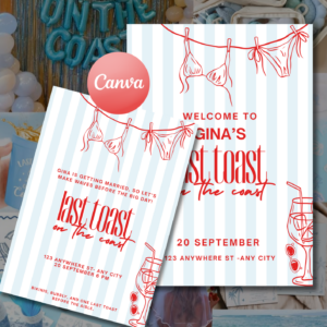 Last Toast on the Coast Invite & Welcome Board Set